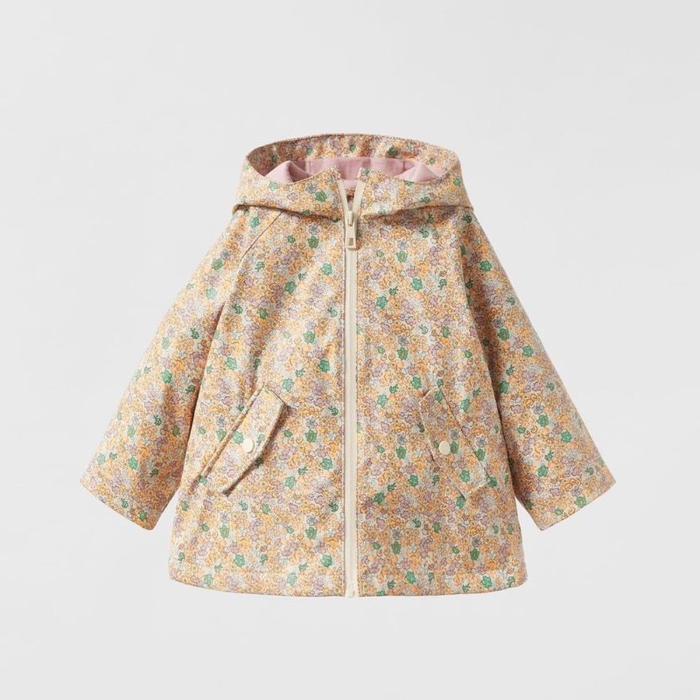 Zara Multicolor Floral Kids Raincoat